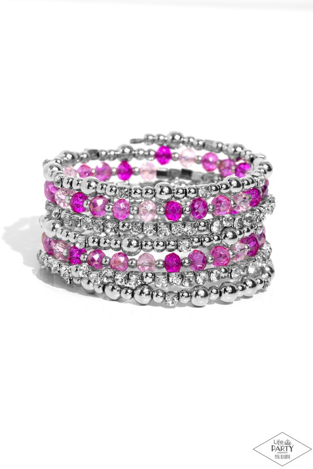 Paparazzi Bracelet ~ ICE Knowing You - Pink