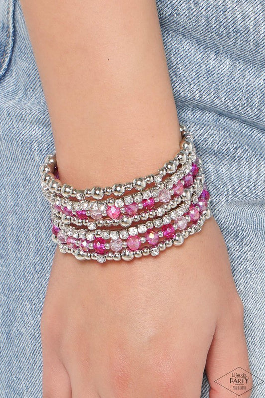 Paparazzi Bracelet ~ ICE Knowing You - Pink