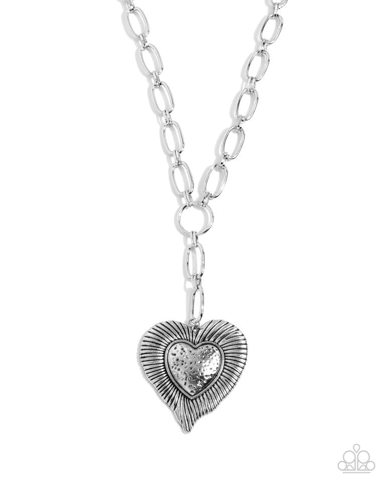 High Fidelity - Silver.    Paparazzi Necklace ~