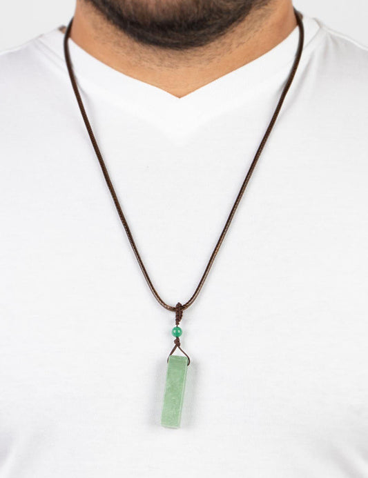 Comes Back ZEN-fold - Green Necklace