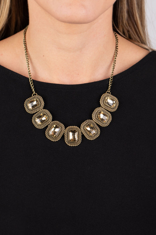 Iced Iron - Brass Necklace