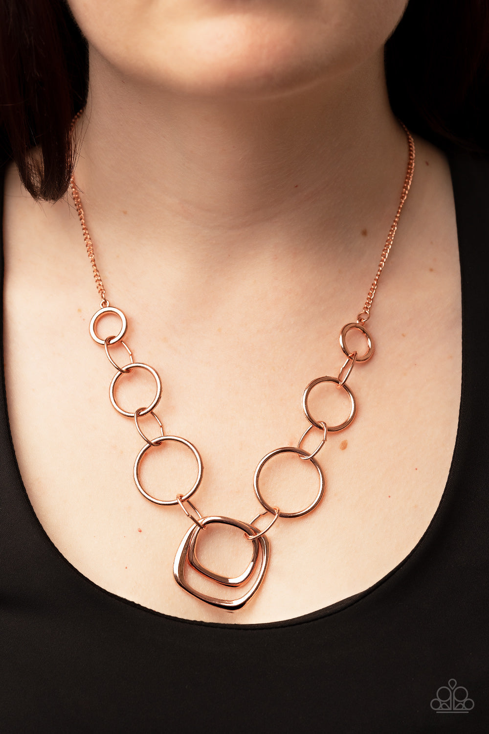 Linked Up Luminosity - Copper Necklace