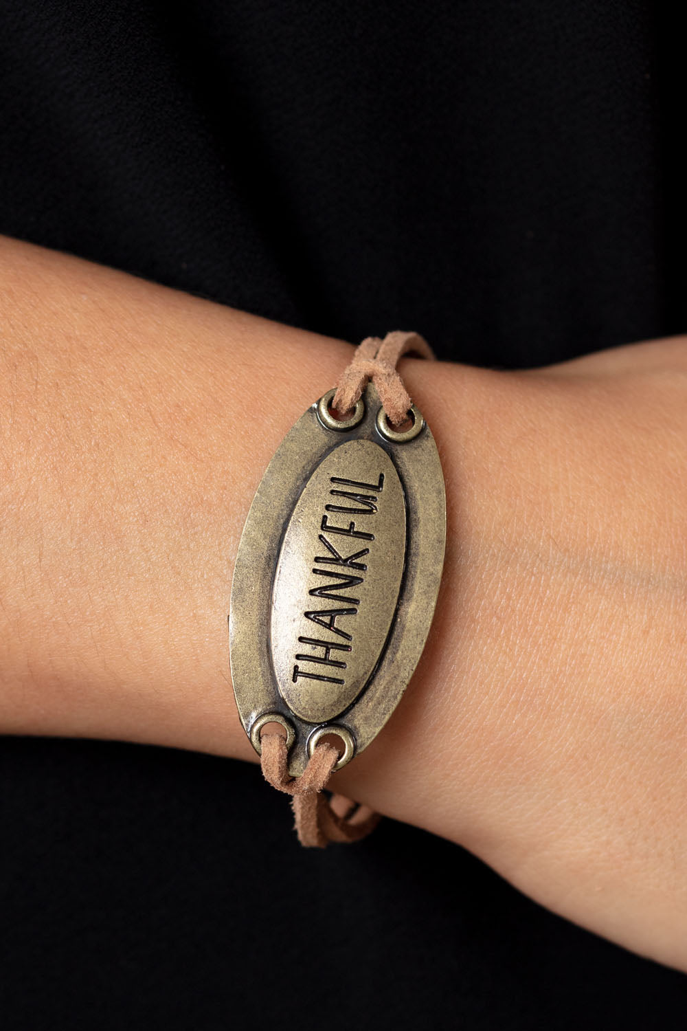 Thankful Tidings - Brass Bracelet