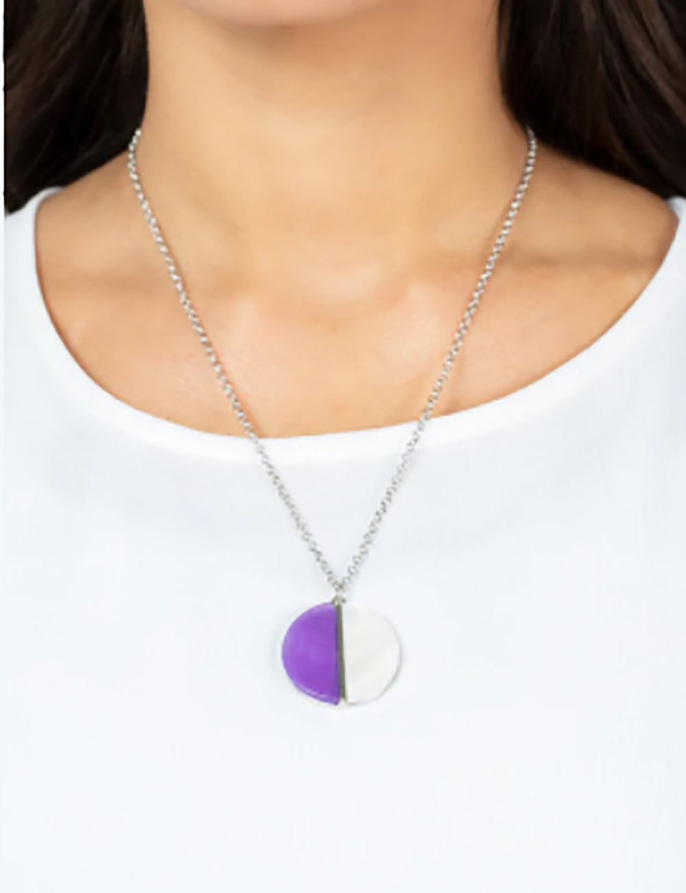 Elegantly Eclipsed - Purple Necklace